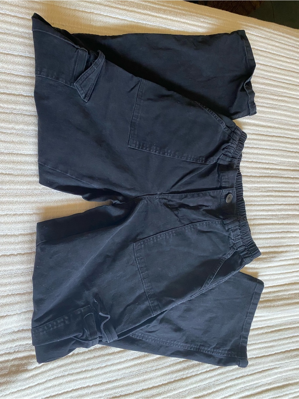 Women’s Black Elastic-Waist Utility pants